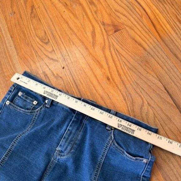 Gianni Bini Denim Split Side Wide-Leg Coulotte Jeans Size L - Picture 6 of 10